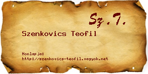 Szenkovics Teofil névjegykártya